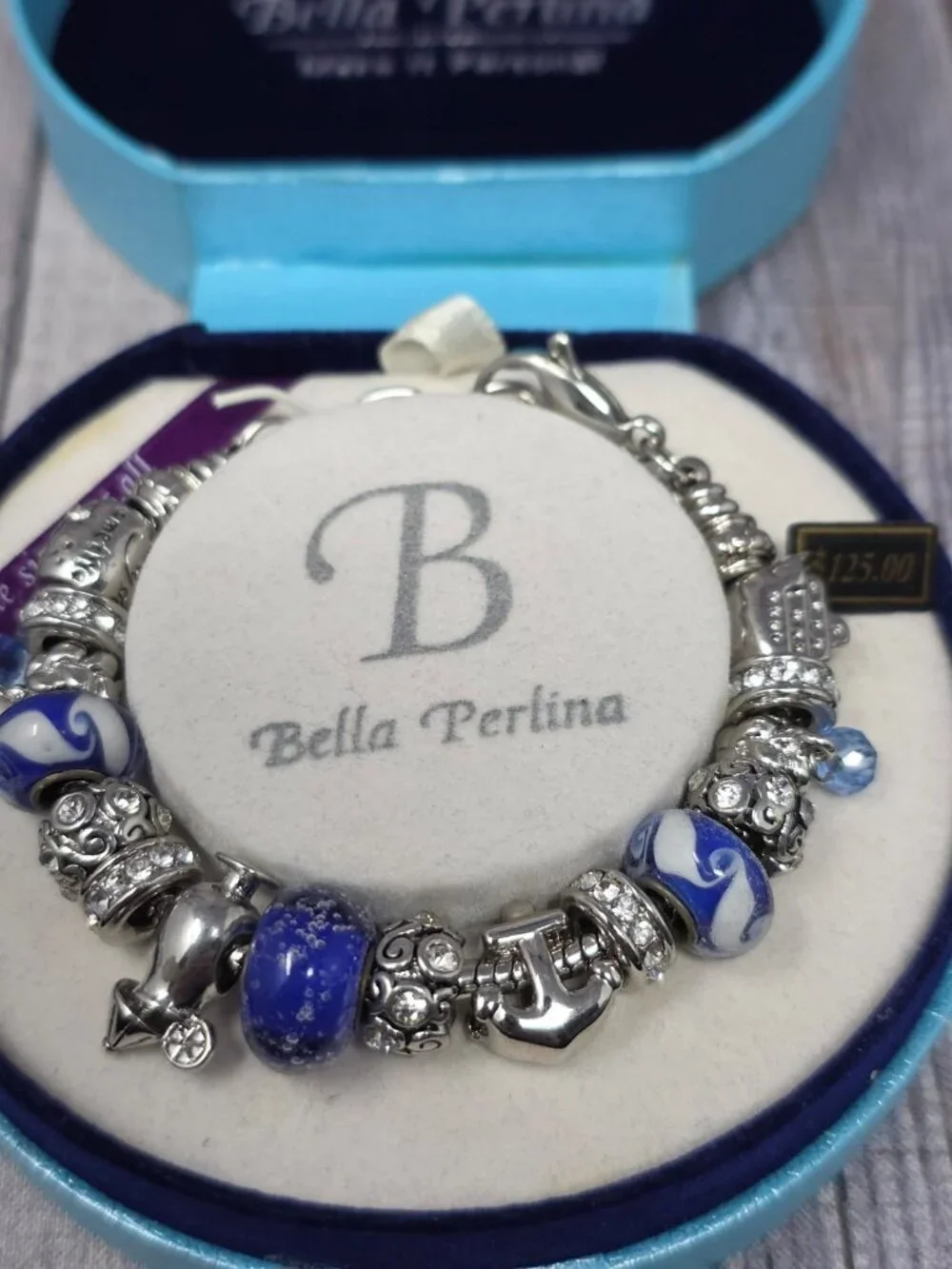 Women's Bracelet, Bella Perlina, One Size Fits All, Decorative Color Stones, New